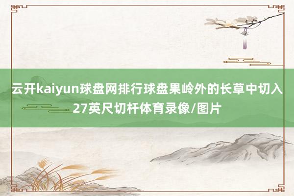 云开kaiyun球盘网排行球盘果岭外的长草中切入27英尺切杆体育录像/图片